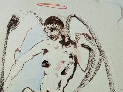 Salvador DALI : L’Archange Gabriel, Bois gravé original 2
