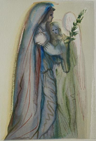 Salvador DALI : Le réconfort des anges, Bois gravé original 2
