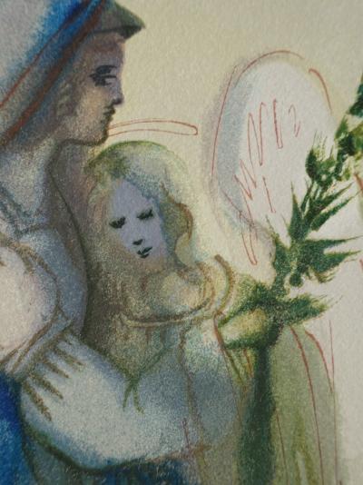 Salvador DALI : Le réconfort des anges, Bois gravé original 2