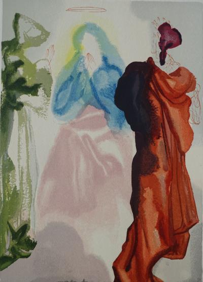 Salvador DALI : La prière de Saint Bernard, Bois gravé original 2
