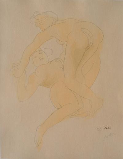 Auguste RODIN : Corps enlacés, Gravure signée 2