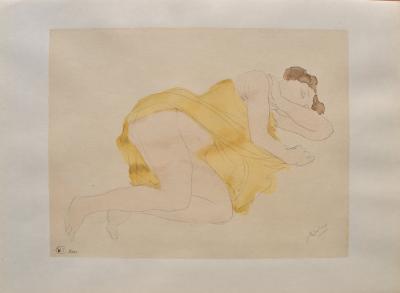 Auguste RODIN : Nu couché, Gravure signée 2