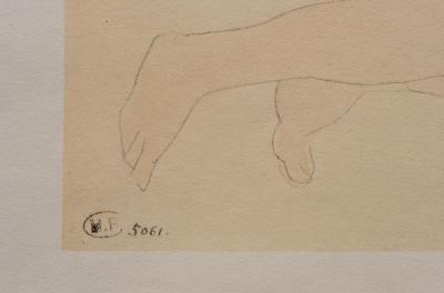 Auguste RODIN : Nu couché, Gravure signée 2