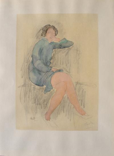 Auguste RODIN : Belle femme assise, Gravure signée 2