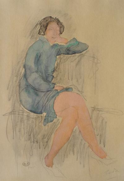 Auguste RODIN : Belle femme assise, Gravure signée 2