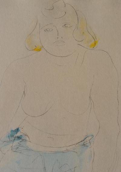 Auguste RODIN : Belle femme aux seins nus, Gravure signée 2
