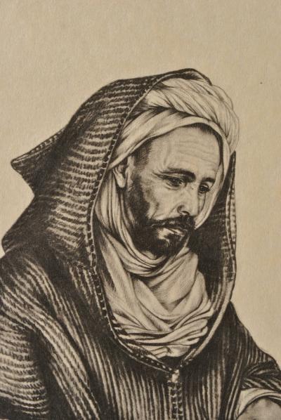 Walter SAUER : Homme arabe assis, Héliogravure 2