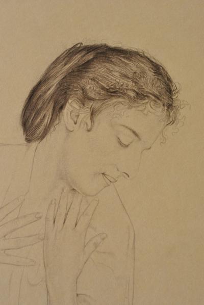 Walter SAUER : Femme de profil, Héliogravure signée 2