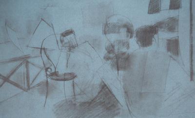 Roger de la FRESNAYE : Repos sur la jetée, Lithographie signée 2