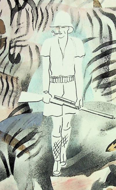 Milivoj UZELAC : Safari en Afrique, Lithographie originale 2