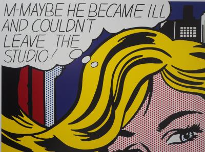 Roy LICHTENSTEIN : May Be Girl, Affiche originale d’époque 2