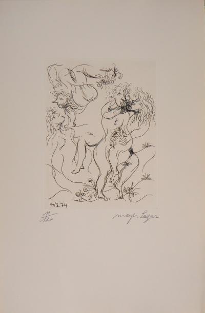 Meyer LAZAR : Au jardin des passions, Gravure originale signée 2