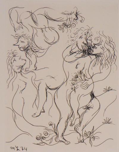Meyer LAZAR : Au jardin des passions, Gravure originale signée 2
