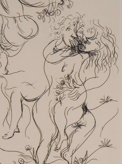 Meyer LAZAR : Au jardin des passions, Gravure originale signée 2