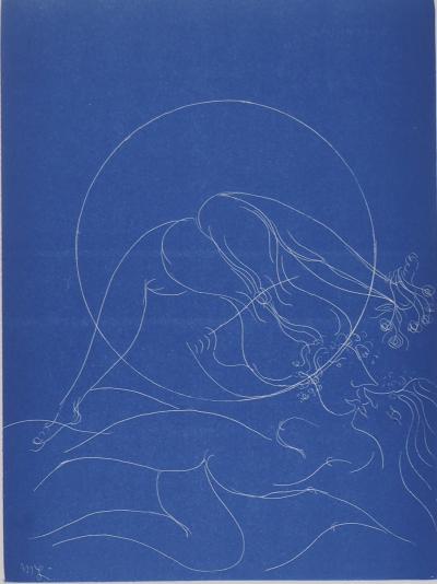 Meyer LAZAR : Les amants célestes, Gravure originale signée 2