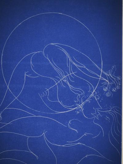 Meyer LAZAR : Les amants célestes, Gravure originale signée 2