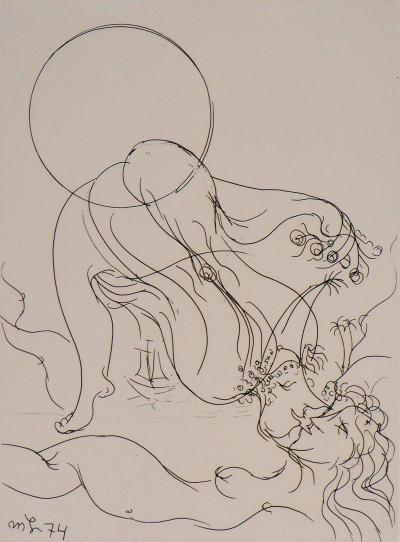 Meyer LAZAR : Amour en voyage, Gravure originale signée 2