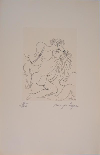 Meyer LAZAR : Amour renversant, Gravure originale signée 2