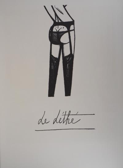 Bernard BUFFET : Le Léthé, les jarretelles, Lithographie originale 2
