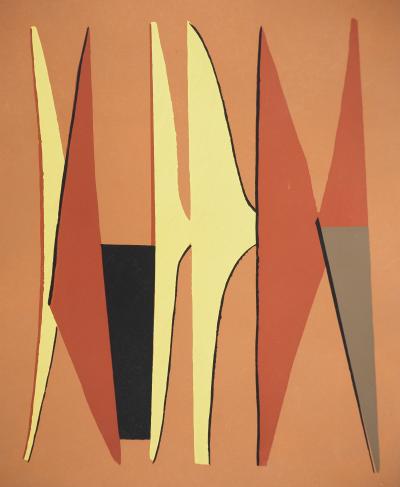 Alberto MAGNELLI : Trois motifs abstraits, Lithographie et pochoir 2