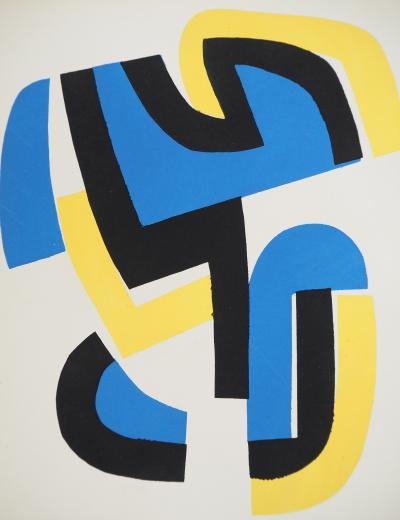 Jean DEWASNE : Livre Futur, Lithographie et pochoir 2