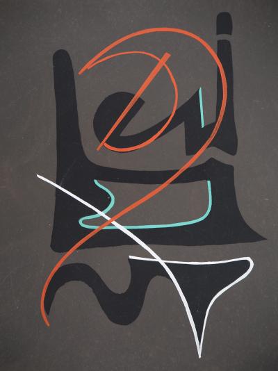 César DOMELA : Ecriture abstraite, Lithographie et pochoir 2