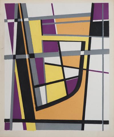 Jean LEPPIEN : Composition géométrique, Lithographie et pochoir 2