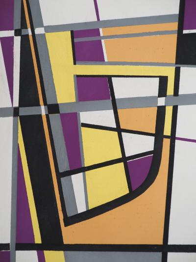Jean LEPPIEN : Composition géométrique, Lithographie et pochoir 2