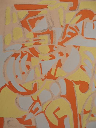 Marie RAYMOND : Paysage abstrait, Lithographie et pochoir 2