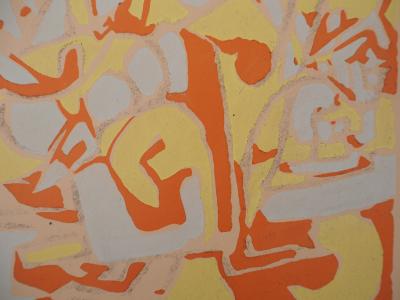 Marie RAYMOND : Paysage abstrait, Lithographie et pochoir 2