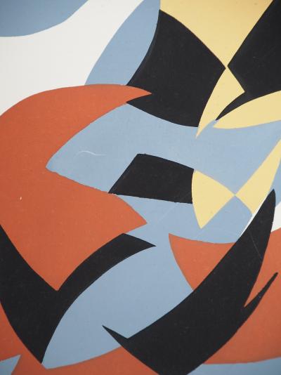 Alfred RETH : Paysage abstrait, Lithographie et pochoir 2