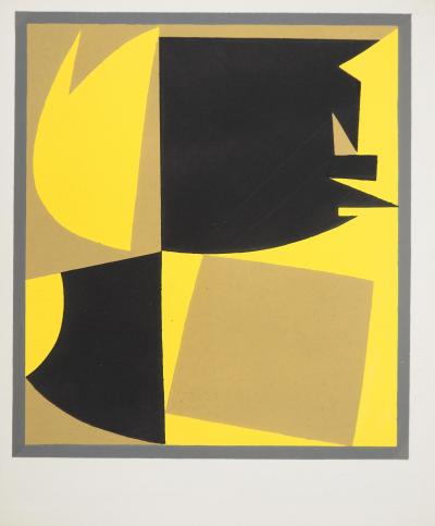 Victor VASARELY : Equilibre abstrait, Lithographie et pochoir 2