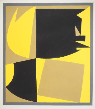 Victor VASARELY : Equilibre abstrait, Lithographie et pochoir 2