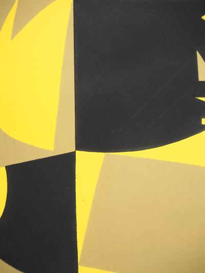 Victor VASARELY : Equilibre abstrait, Lithographie et pochoir 2