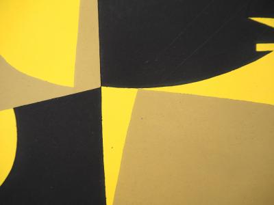 Victor VASARELY : Equilibre abstrait, Lithographie et pochoir 2