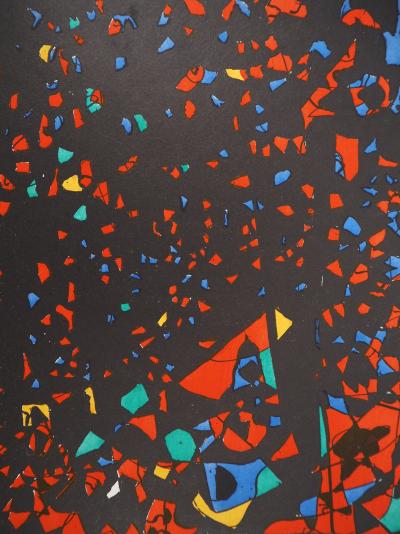 Far-El-Nissa ZEID : Couleurs sur fond noir, Lithographie et pochoir 2