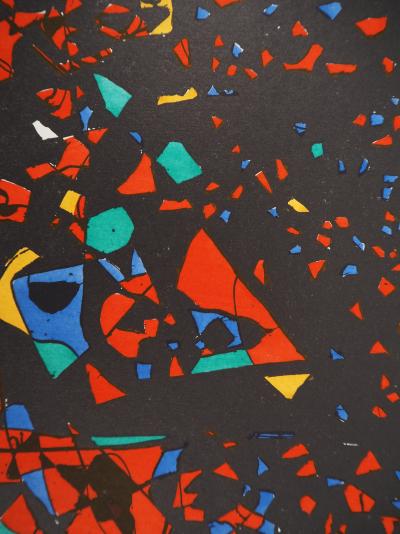 Far-El-Nissa ZEID : Couleurs sur fond noir, Lithographie et pochoir 2