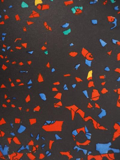 Far-El-Nissa ZEID : Couleurs sur fond noir, Lithographie et pochoir 2