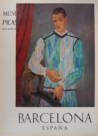 Pablo PICASSO : Arlequin, Affiche originale d’époque 2