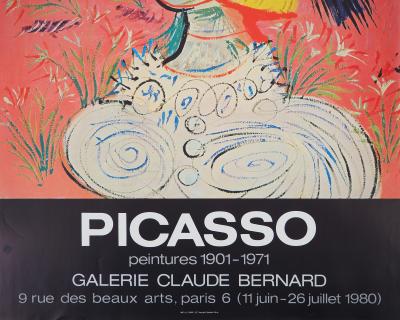Pablo PICASSO : Femme au chapeau, Affiche originale d’époque 2