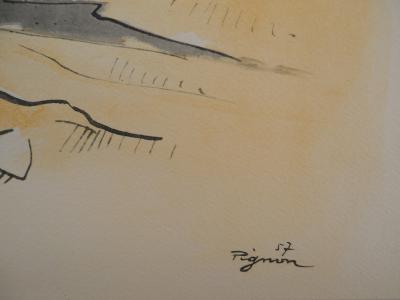 Edouard PIGNON : Provence, automne à Bandol, Lithographie signée 2
