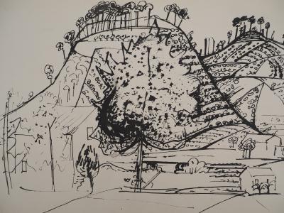 Edouard PIGNON : Les collines de Vallauris, Lithographie 2