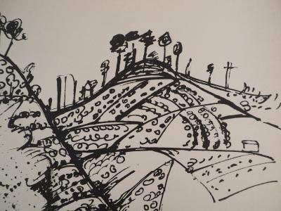 Edouard PIGNON : Les collines de Vallauris, Lithographie 2