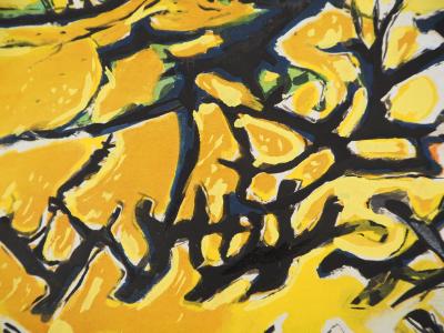 Edouard PIGNON : Provence, Paysage jaune, Lithographie 2
