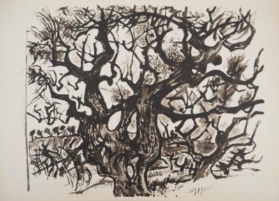 Edouard PIGNON : Le vieil arbre, Lithographie 2