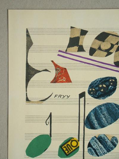 Alberto MAGNELLI - Papier collé, 1971 - Lithograph sigend and dated 2