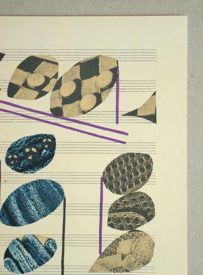 Alberto MAGNELLI - Papier collé, 1971 - Lithograph sigend and dated 2