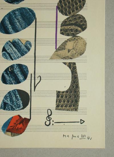 Alberto MAGNELLI - Papier collé, 1971 - Lithograph sigend and dated 2