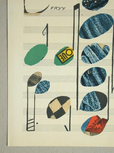 Alberto MAGNELLI - Papier collé, 1971 - Lithograph sigend and dated 2