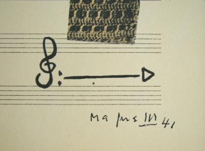 Alberto MAGNELLI - Papier collé, 1971 - Lithograph sigend and dated 2